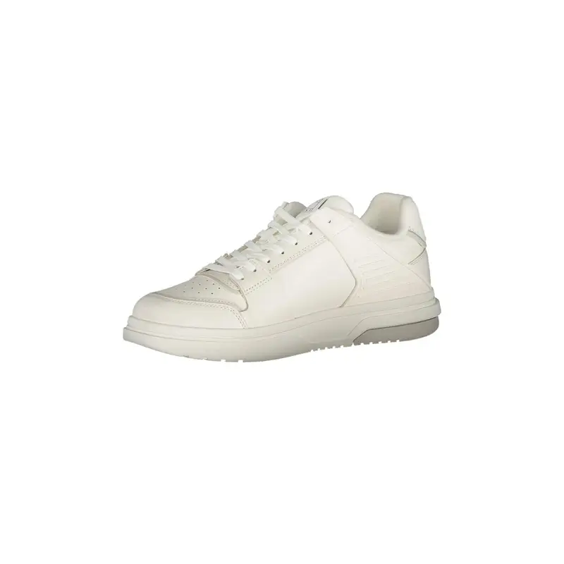Scarpe Sneakers Uomo Bianche con Dettagli a Contrasto Bianco miniatura 3