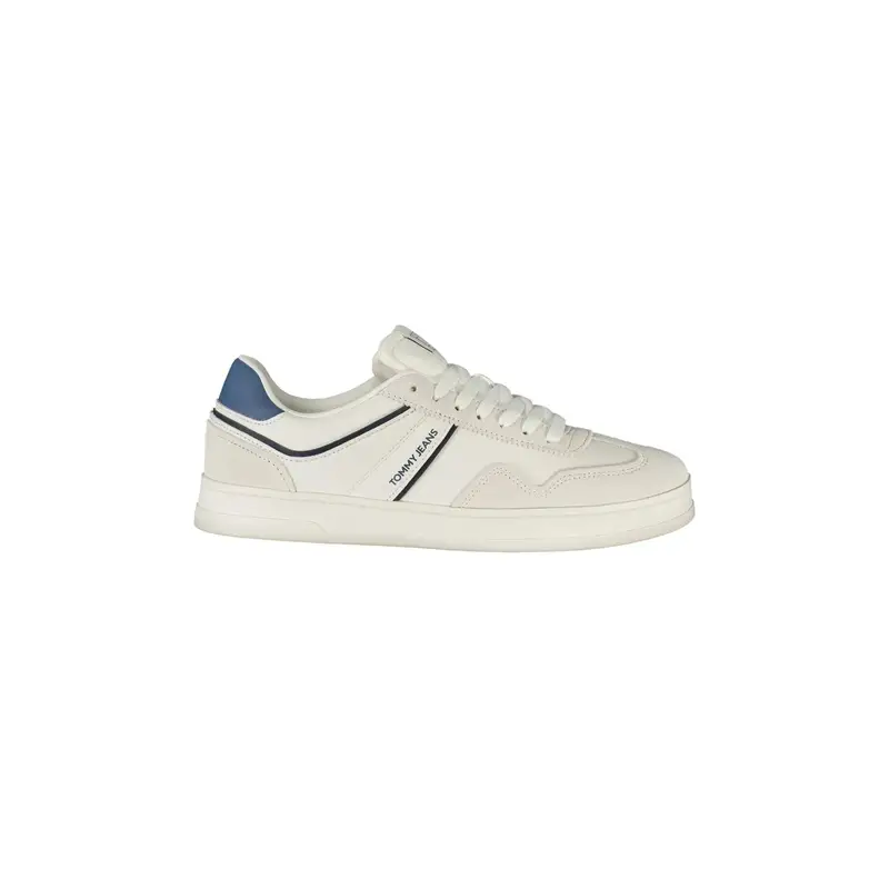 Scarpe Sneakers Uomo Bianche con Dettagli a Contrasto Bianco