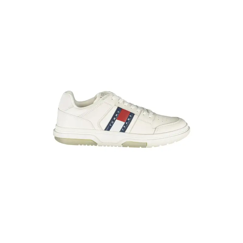 Scarpe Sneakers Uomo Bianche con Dettagli a Contrasto Bianco