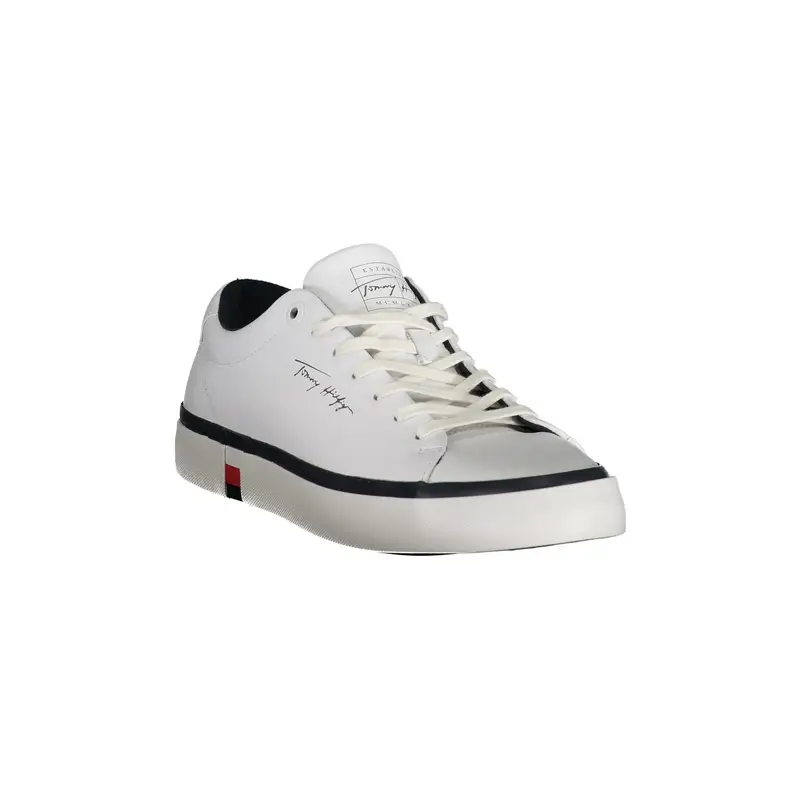 Scarpe Sneakers Uomo Bianche con Dettagli a Contrasto Bianco miniatura 2