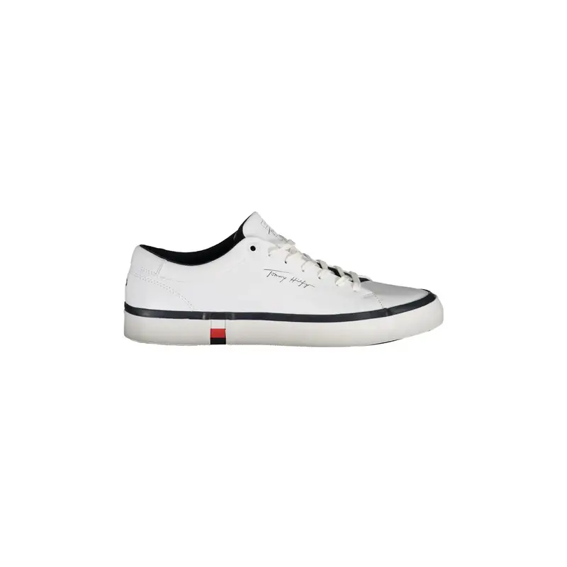 Scarpe Sneakers Uomo Bianche con Dettagli a Contrasto Bianco