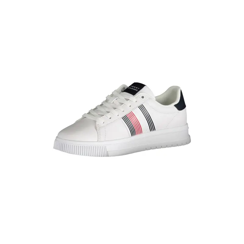 Scarpe Sneakers Uomo Bianche con Dettagli a Contrasto Bianco miniatura 3