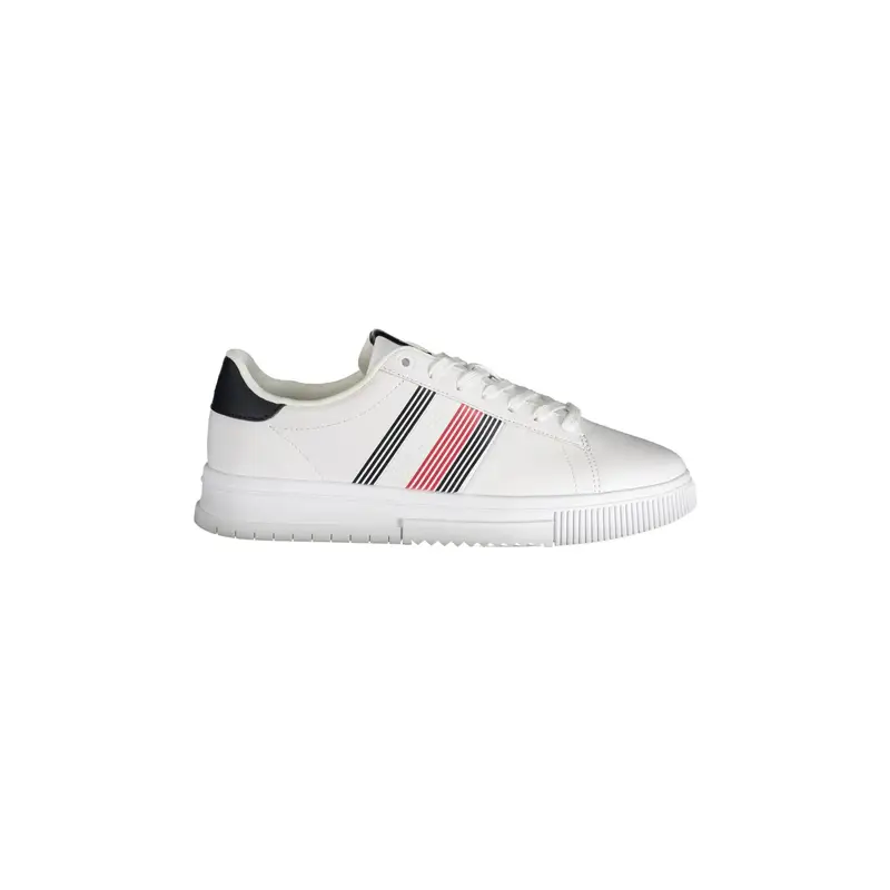 Scarpe Sneakers Uomo Bianche con Dettagli a Contrasto Bianco