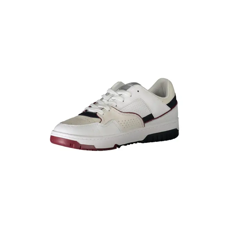 Scarpe Sneakers Uomo Bianche con Dettagli a Contrasto Bianco miniatura 3