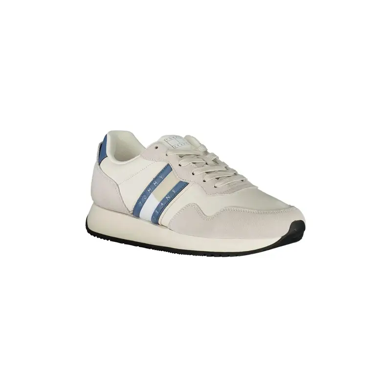 Scarpe Sneakers Uomo Bianche con Dettagli Blu Bianco miniatura 2