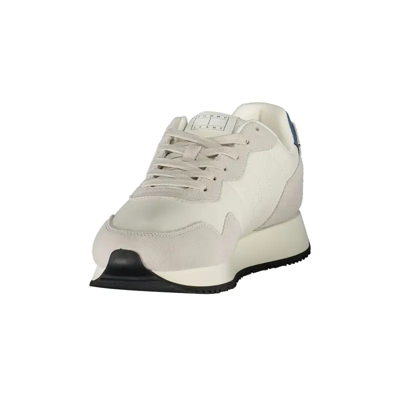 Scarpe Sneakers Uomo Bianche con Dettagli Blu Bianco miniatura 3