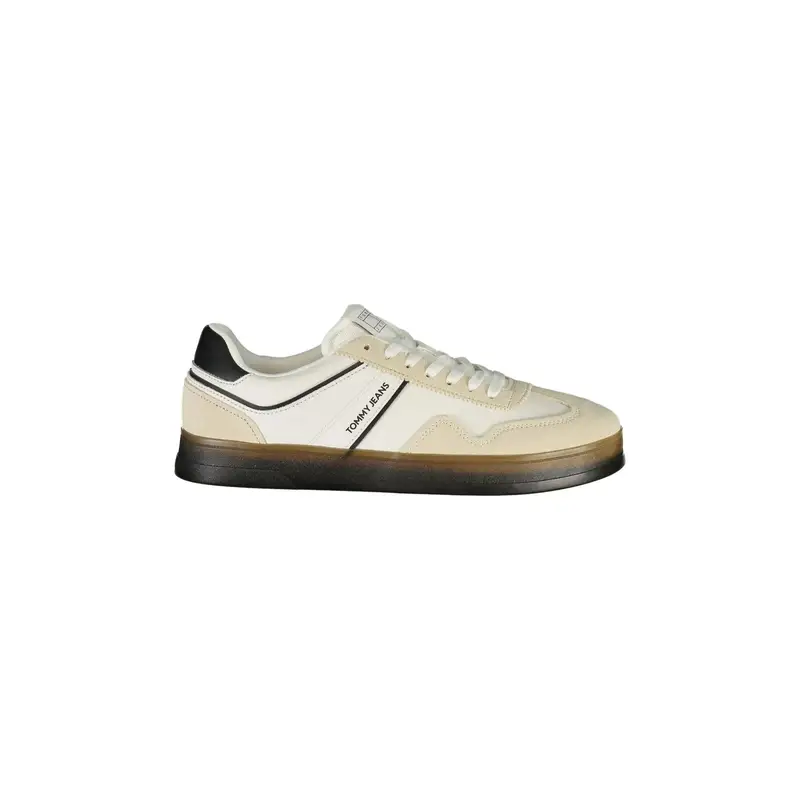 Scarpe Sneakers Uomo Bianche con Dettagli NeriIANCO Bianco