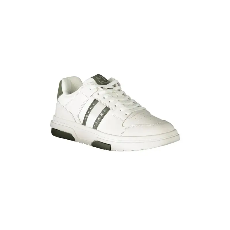 Scarpe Sneakers Uomo Bianche con Dettagli Verdi Bianco miniatura 2