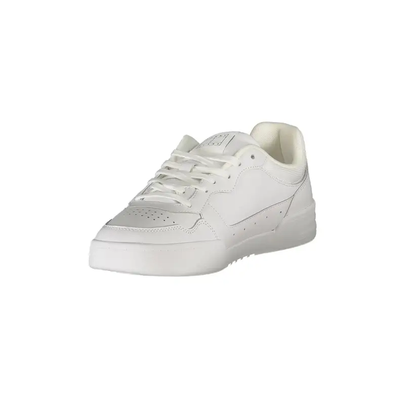 Scarpe Sneakers Uomo Bianche con Plantare Removibile e Logo Bianco miniatura 3