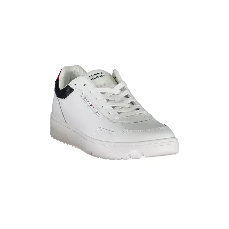 Scarpe Sneakers Uomo Bianche in Pelle con Dettagli a Contrasto Bianco miniatura 2