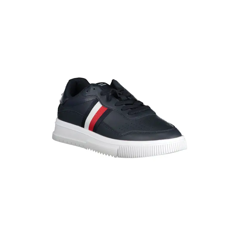 Scarpe Sneakers Uomo Blu con Dettagli a Contrasto e Ricamo miniatura 2