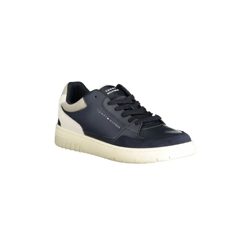 Scarpe Sneakers Uomo Blu con Dettagli a Contrasto miniatura 2