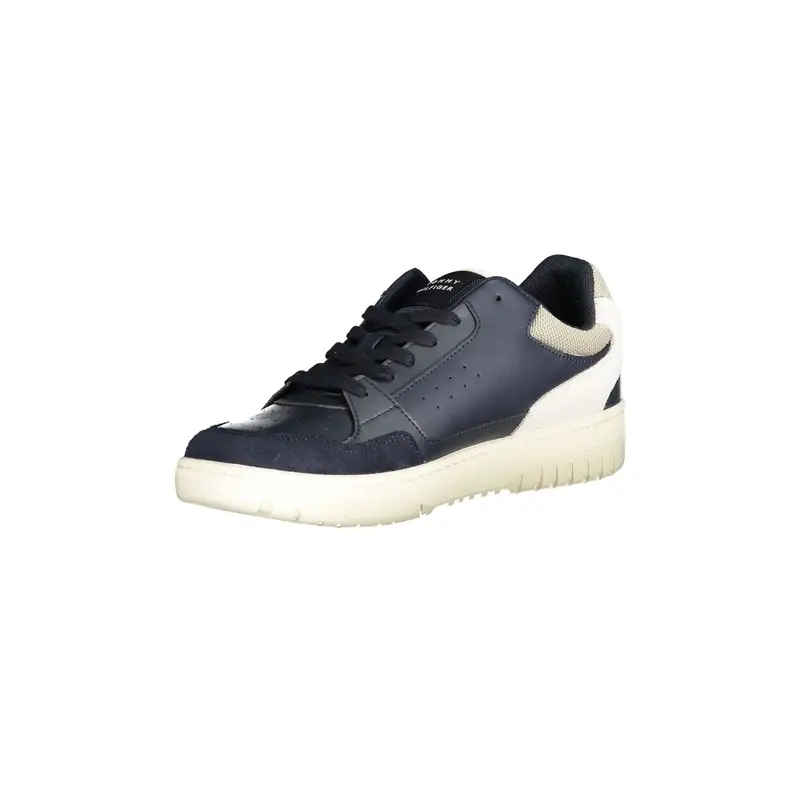 Scarpe Sneakers Uomo Blu con Dettagli a Contrasto miniatura 3