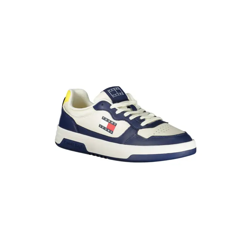 Scarpe Sneakers Uomo Blu con Dettagli Giallo e Bianco miniatura 2