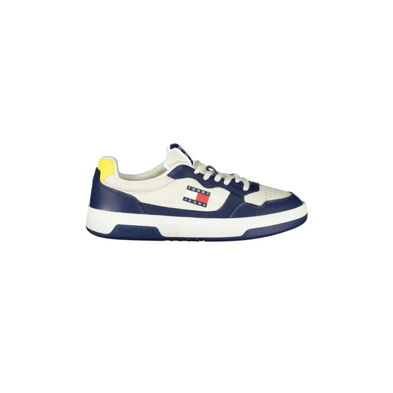 Scarpe Sneakers Uomo Blu con Dettagli Giallo e Bianco