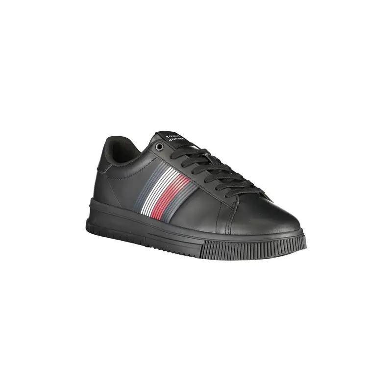 Scarpe Sneakers Uomo Nere con Dettagli a Contrasto Nero miniatura 2