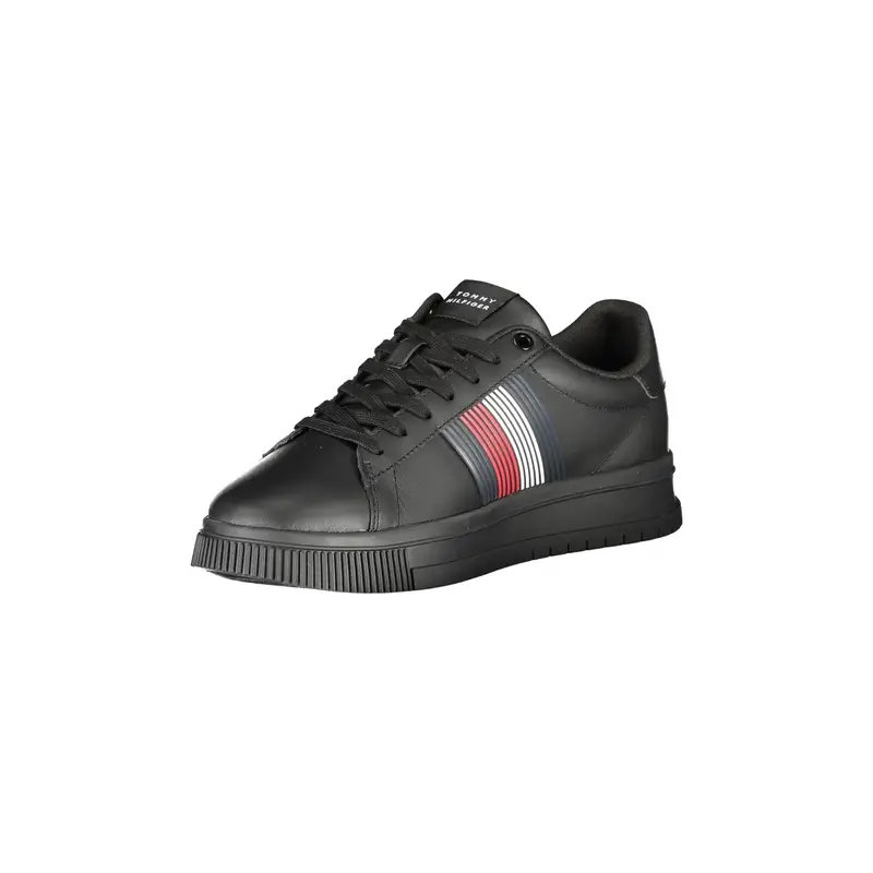 Scarpe Sneakers Uomo Nere con Dettagli a Contrasto Nero miniatura 3
