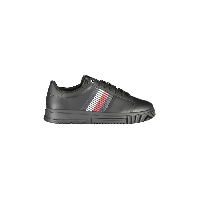 Scarpe Sneakers Uomo Nere con Dettagli a Contrasto Nero