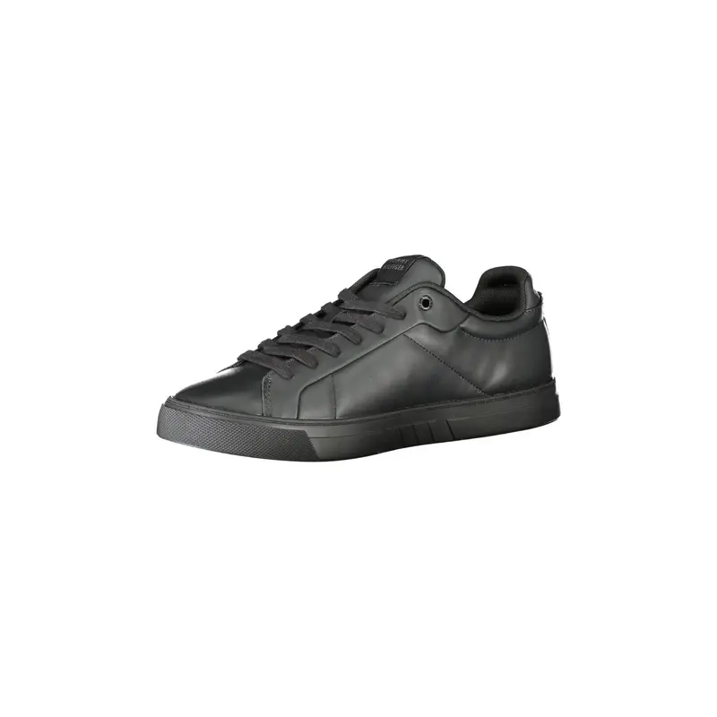 Scarpe Sneakers Uomo Nere con Dettagli a Contrasto Nero miniatura 3