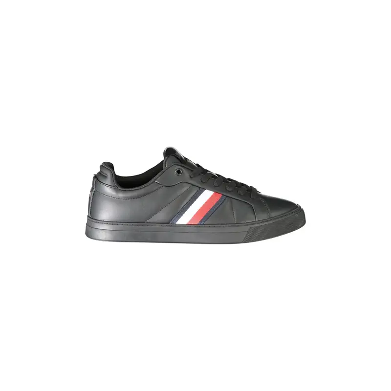 Scarpe Sneakers Uomo Nere con Dettagli a Contrasto Nero