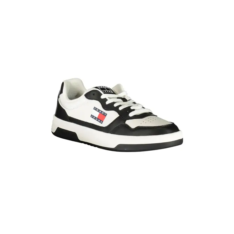 Scarpe Sneakers Uomo Nere con Dettagli Bianchi Nero miniatura 2