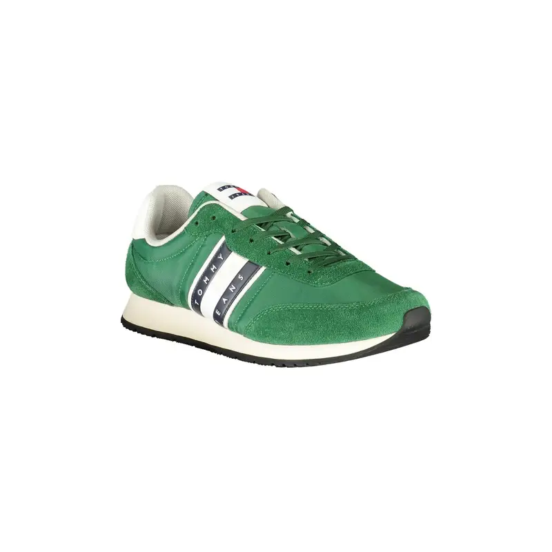 Scarpe Sneakers Uomo Verdi con Dettagli a Contrasto Verde miniatura 2