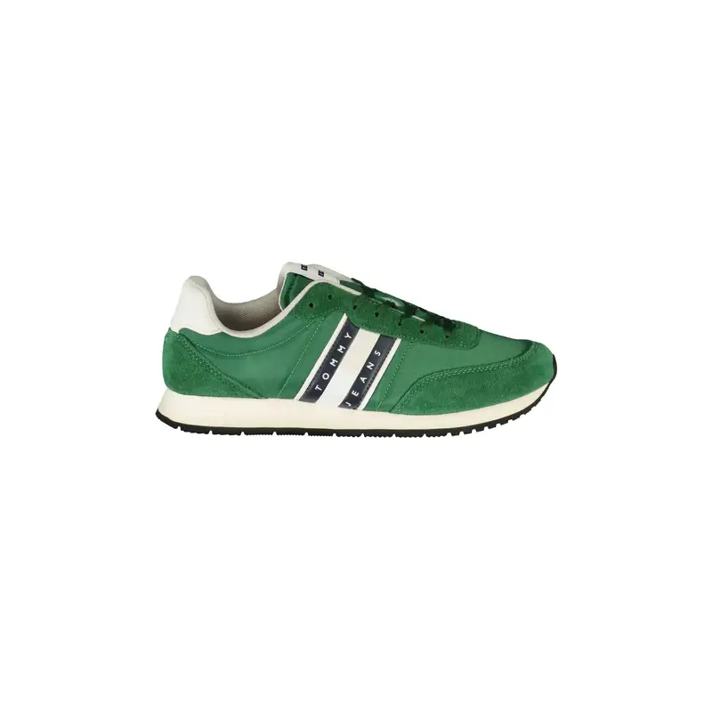 Scarpe Sneakers Uomo Verdi con Dettagli a Contrasto Verde