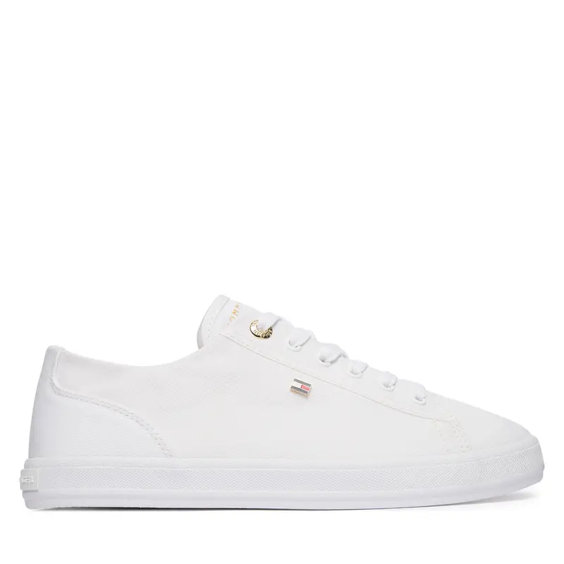 Scarpe sportive Tommy Hilfiger Th Foxing Sneaker Canvas FW0FW09170 Bianco