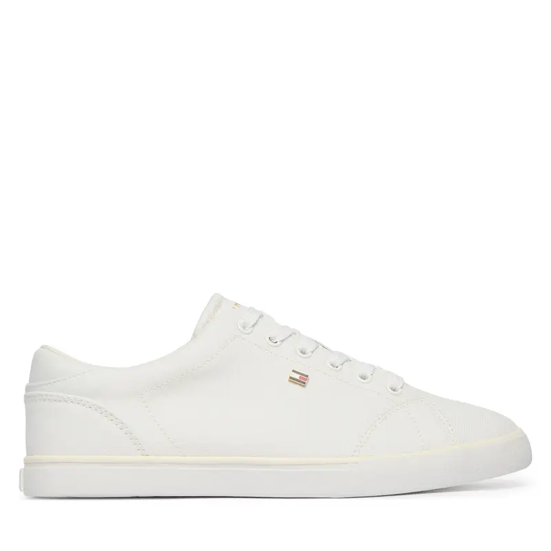 Scarpe sportive Tommy Hilfiger Th Low Profile Vulc Canvas FW0FW09102 Bianco