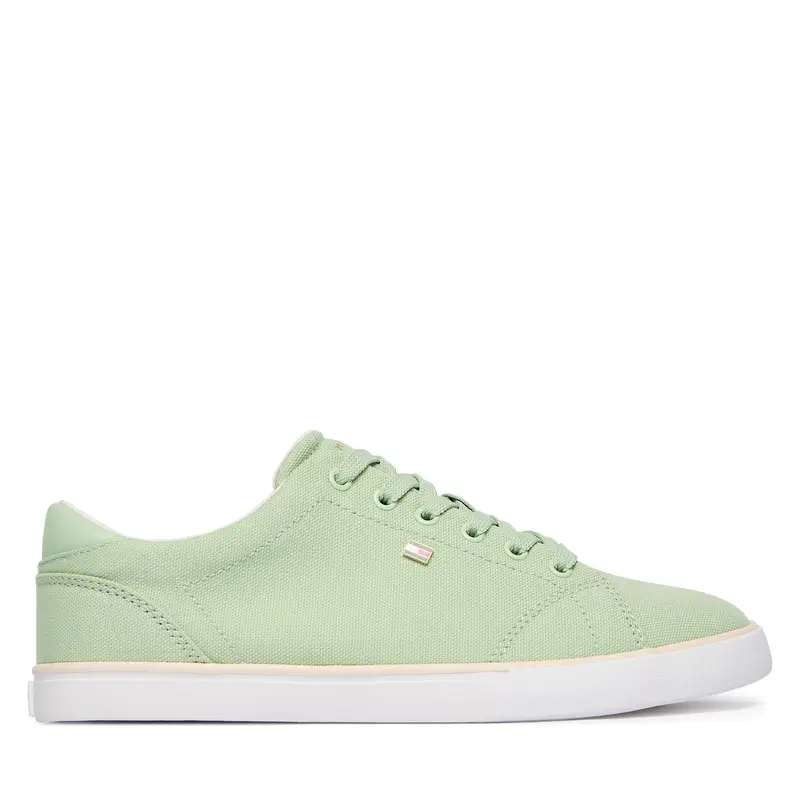 Scarpe sportive Tommy Hilfiger Th Low Profile Vulc Canvas FW0FW09102 Verde