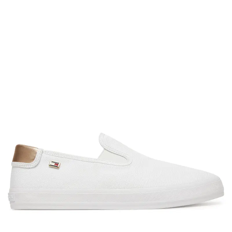 Scarpe sportive Tommy Hilfiger Vulc Canvas Slip-On Sneaker FW0FW08645 Bianco