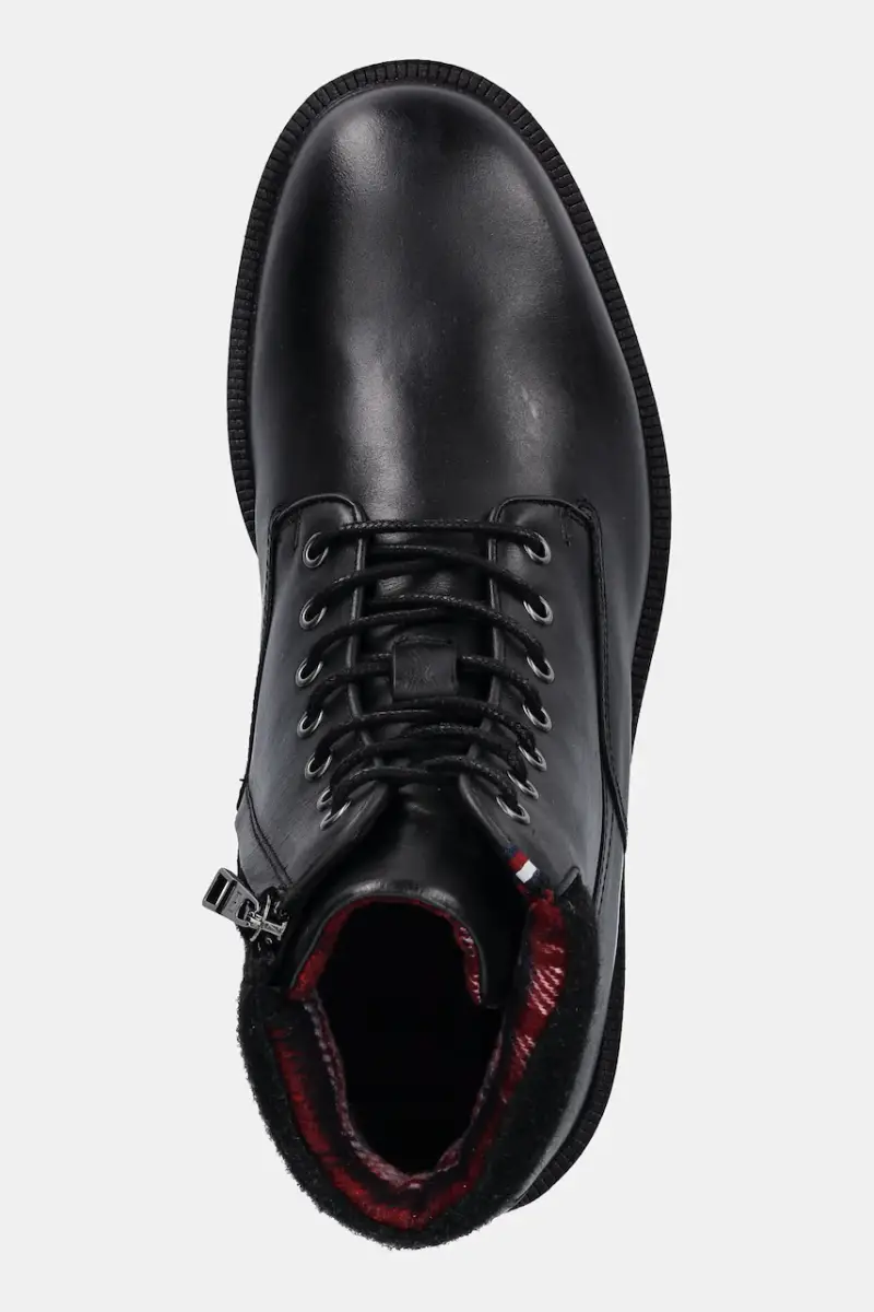 scarponi da trekking in pelle CLEATED HILFIGER W LTH BOOT uomo colore nero FM0FM05562 miniatura 4