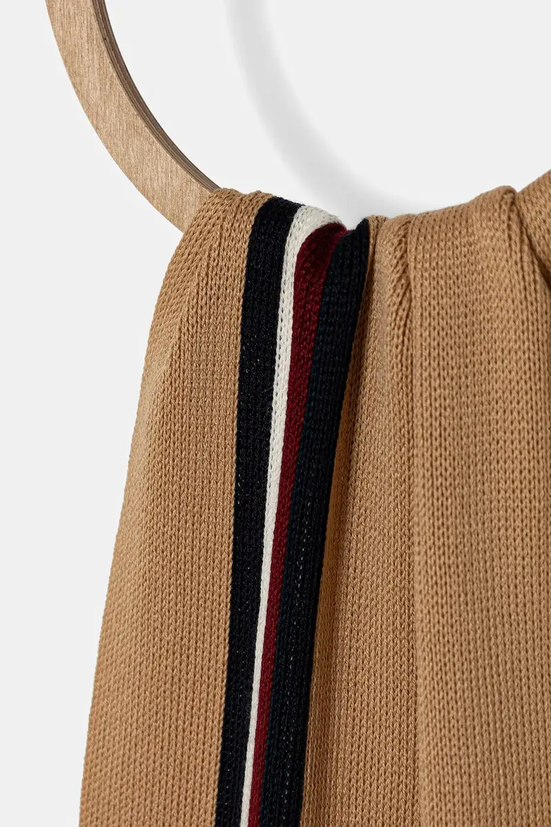 scialle con lana colore beige AM0AM13595 miniatura 2