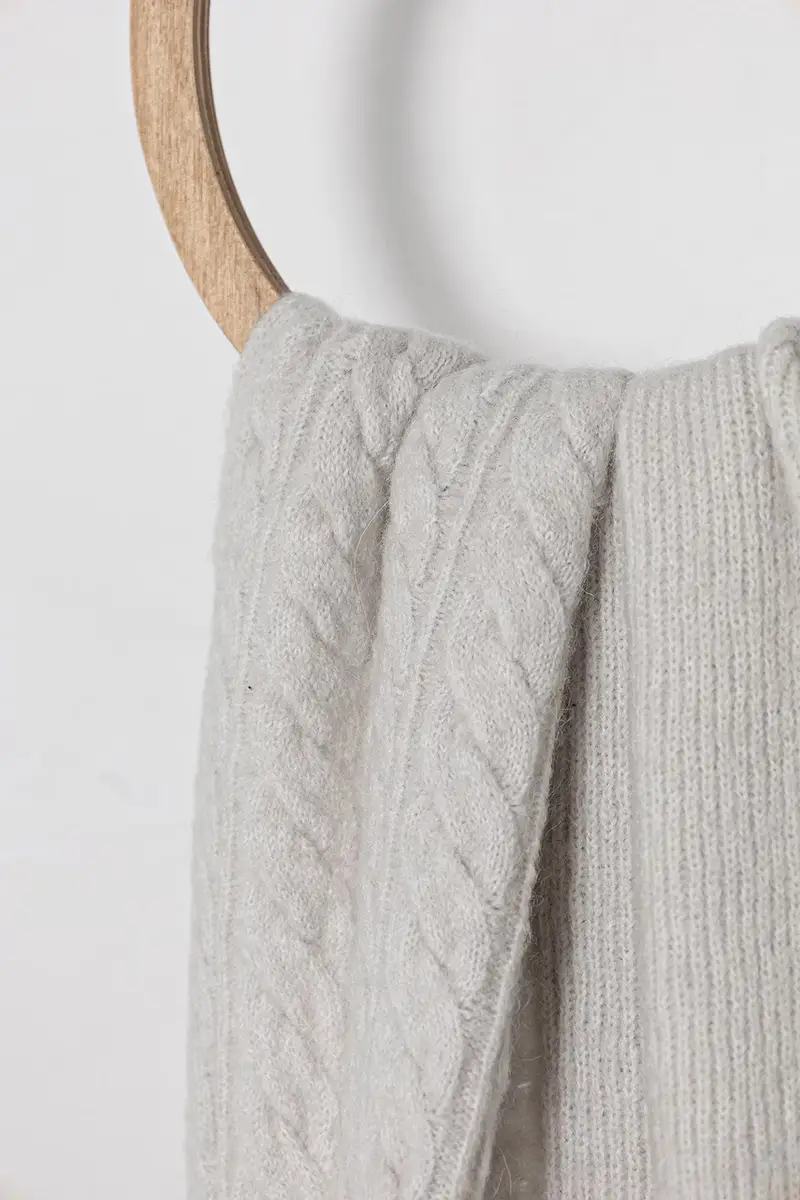 scialle con lana colore grigio AW0AW17788 miniatura 2