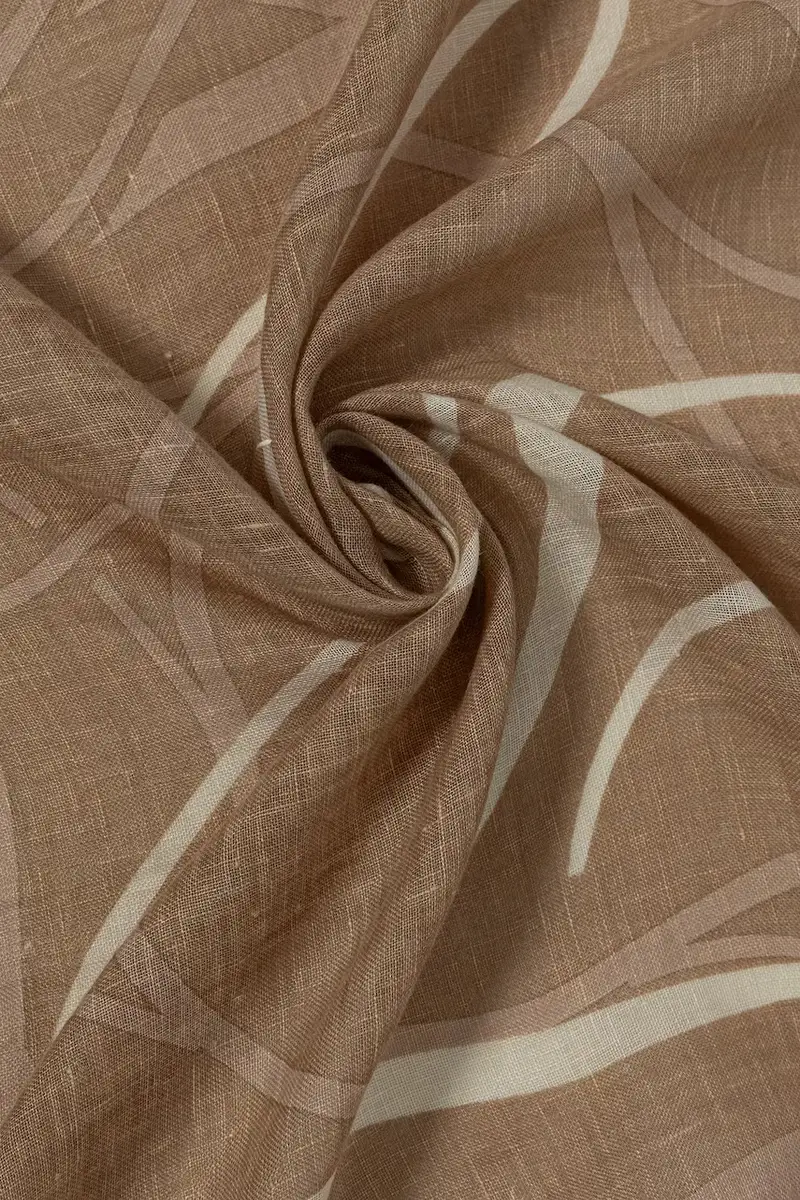 scialle di lino donna colore beige AW0AW17491 miniatura 2