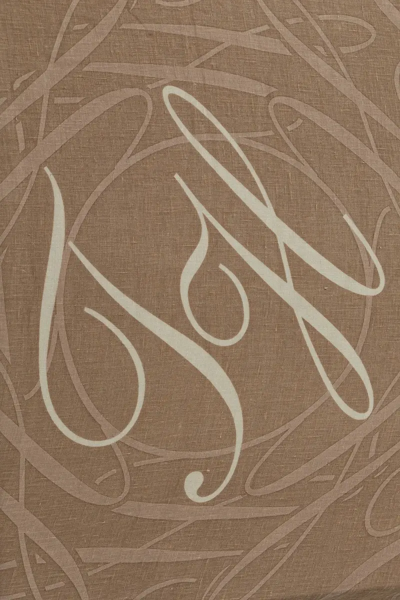 scialle di lino donna colore beige AW0AW17491 miniatura 3