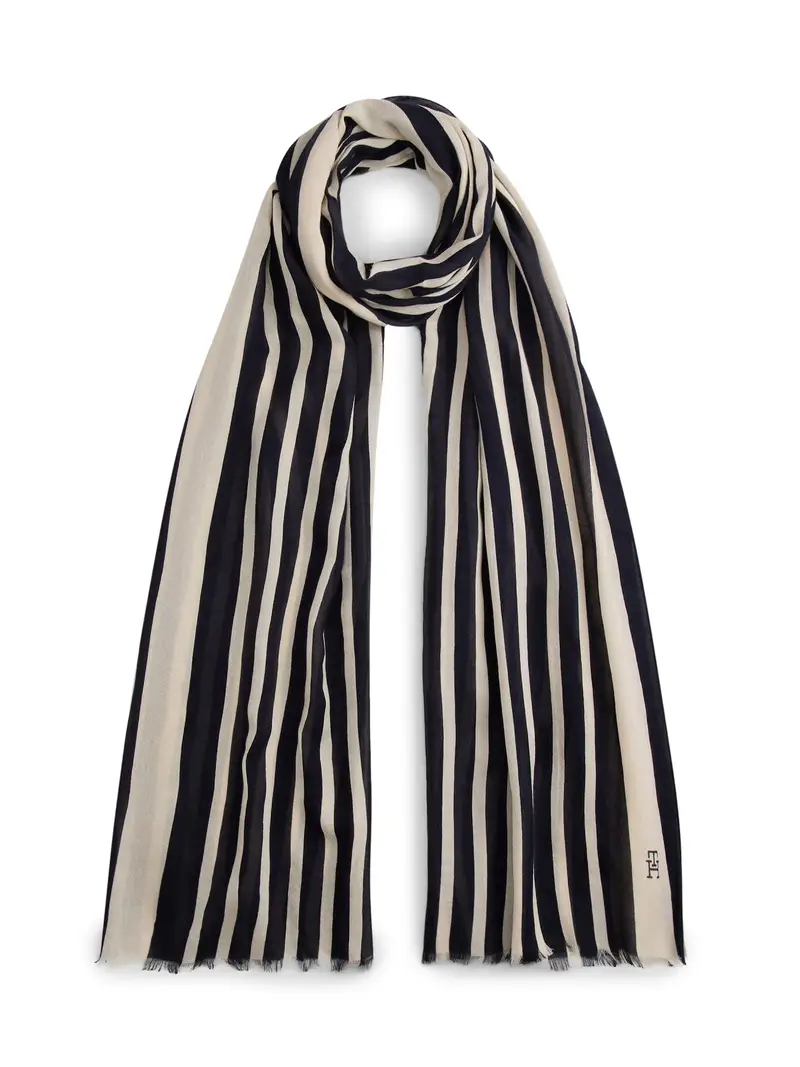 Sciarpa beige chiaro / marino