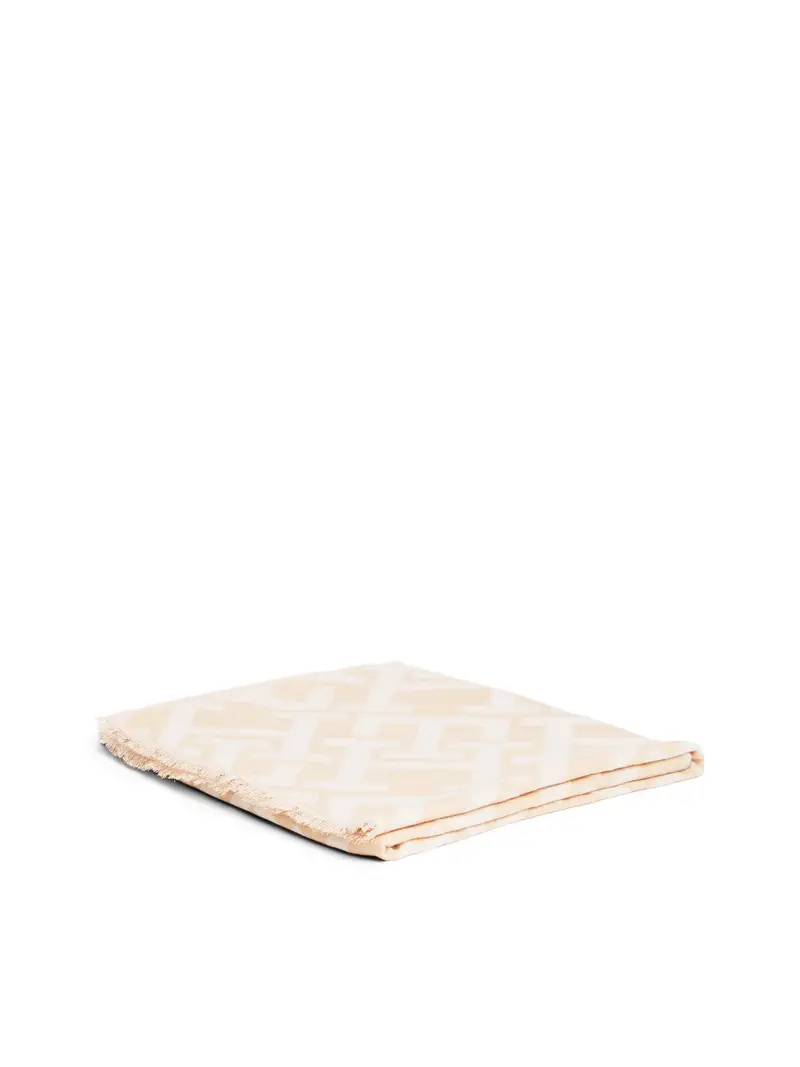 Sciarpa camello / écru miniatura 2