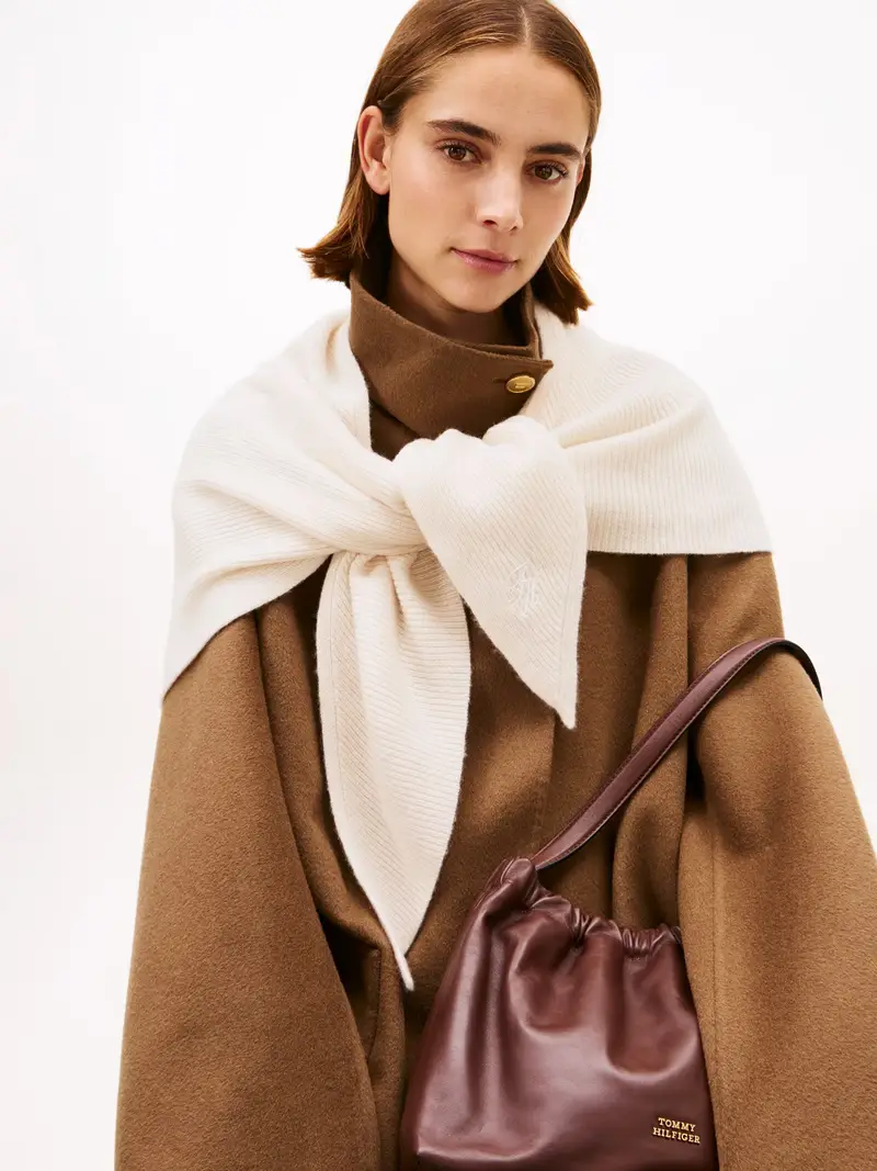 Sciarpa crema miniatura 3