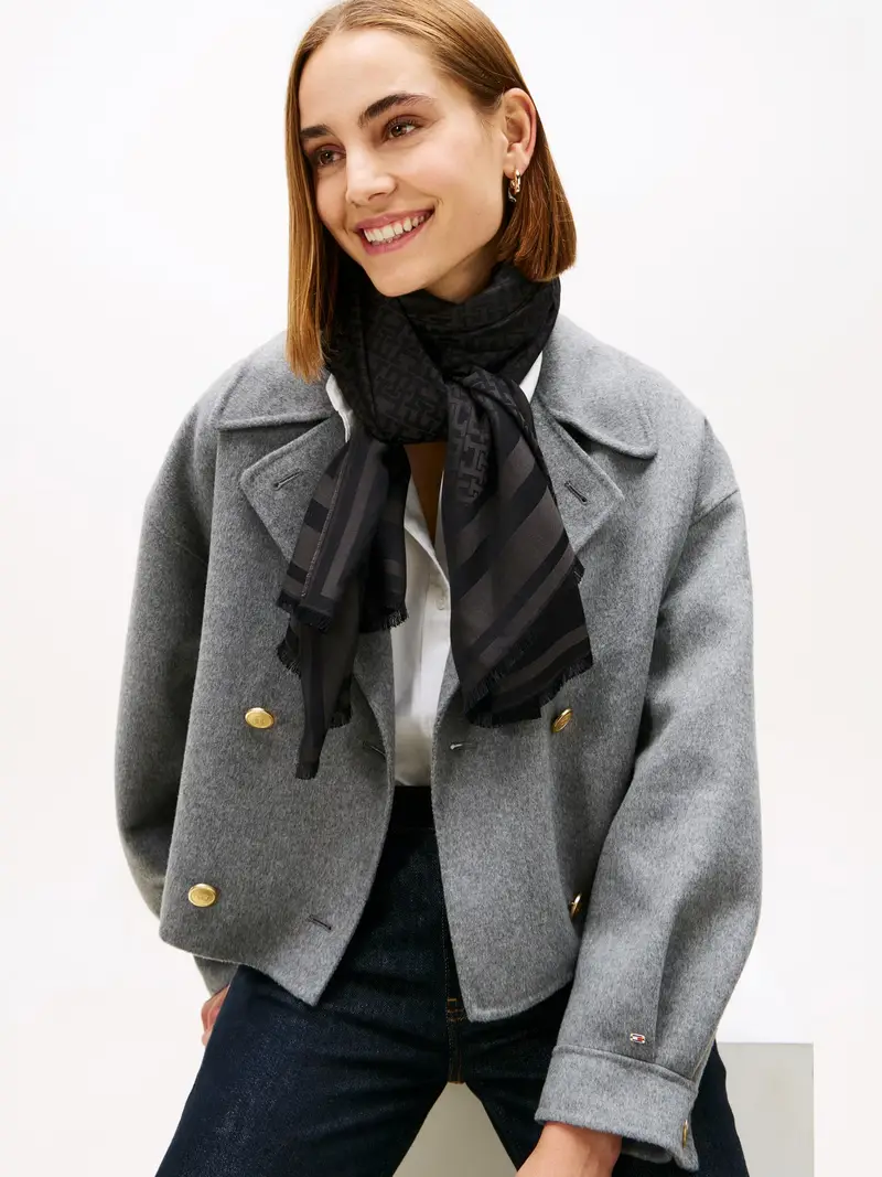 Sciarpa grigio scuro / nero miniatura 3