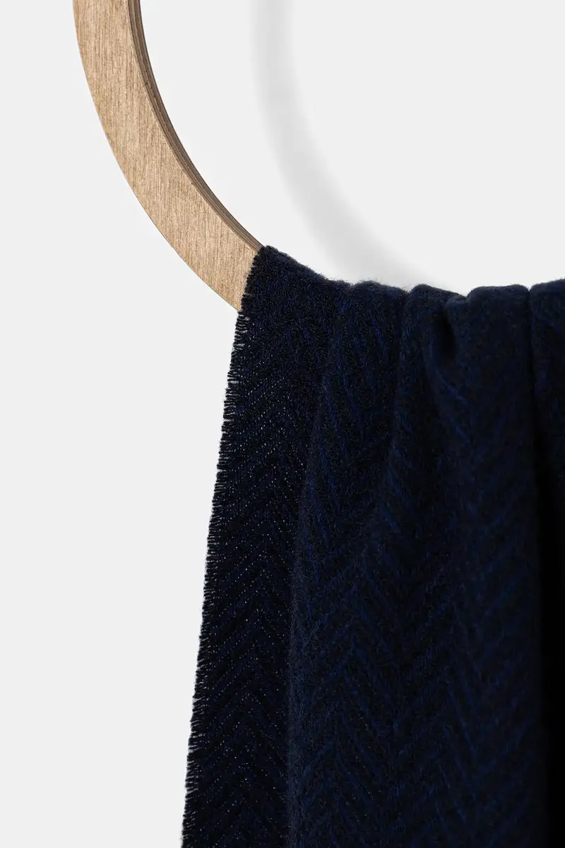 sciarpa in lana uomo colore blu navy AM0AM13593 miniatura 2