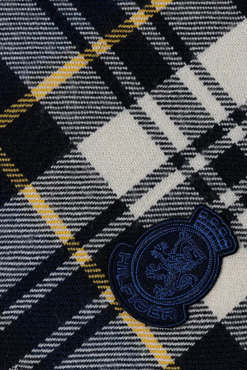 sciarpa in lana uomo colore blu navy AM0AM13599 miniatura 3