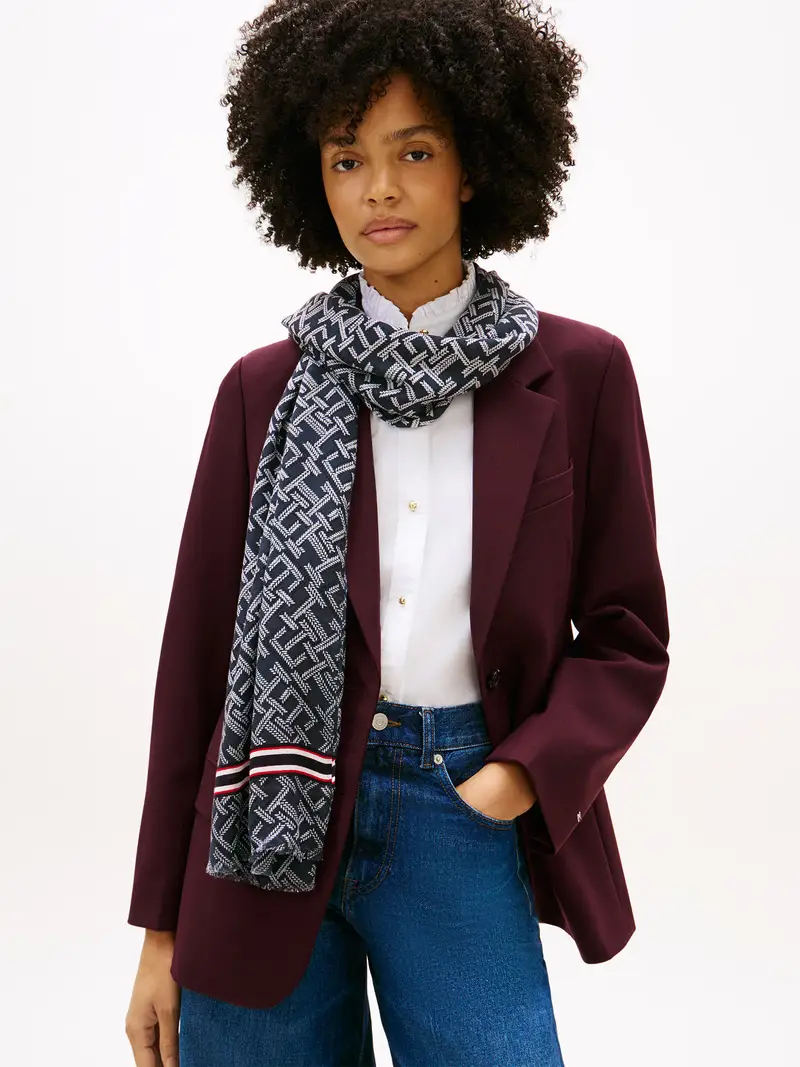 Sciarpa navy / rosso / bianco miniatura 2