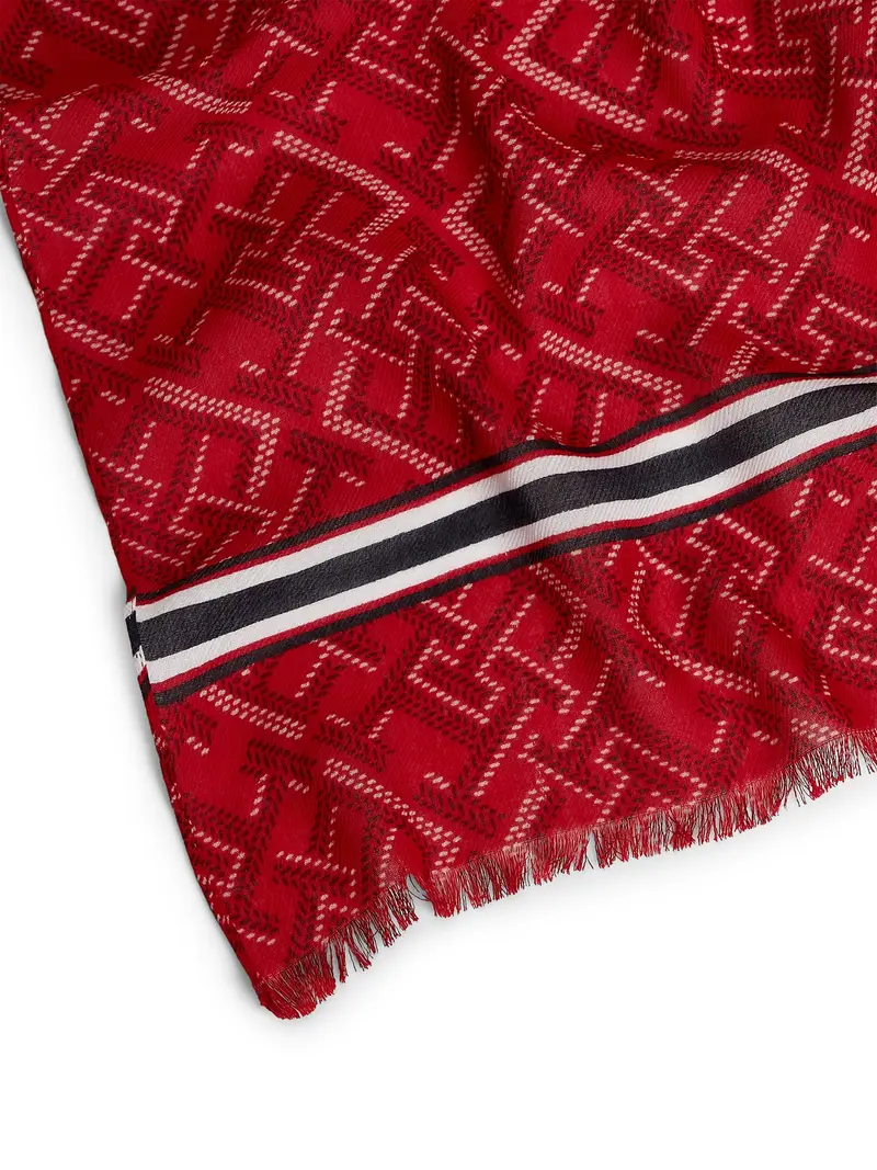 Sciarpa rosso / bordeaux / nero / bianco miniatura 3