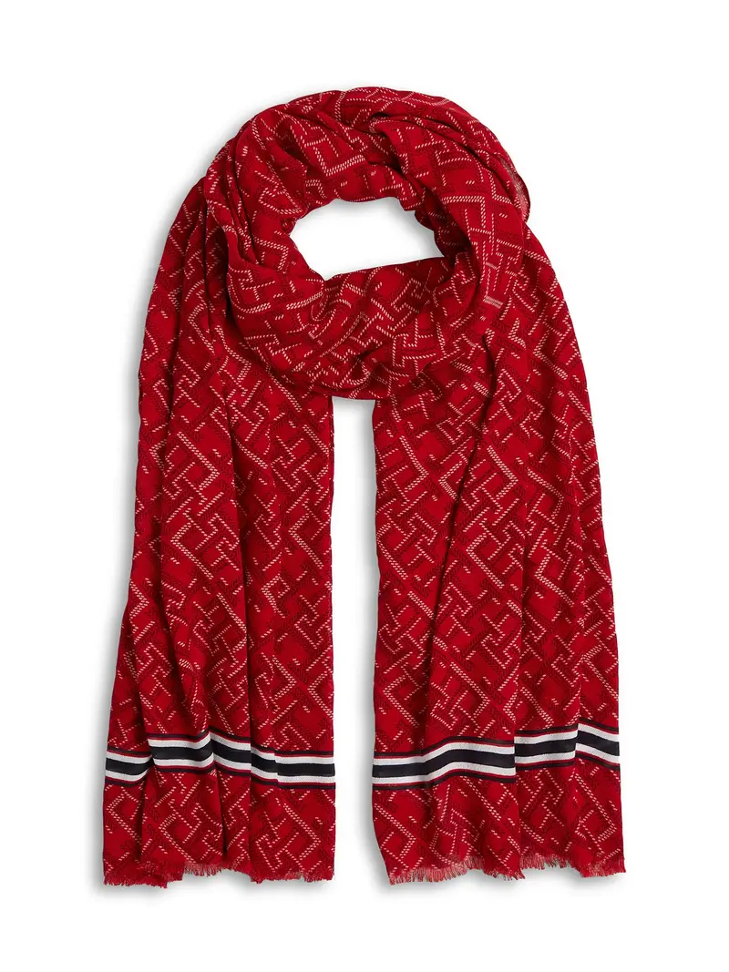 Sciarpa rosso / bordeaux / nero / bianco