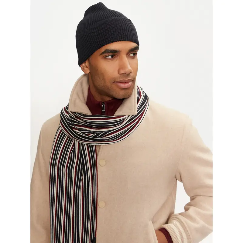 Set berretto e sciarpa Tommy Hilfiger Th Corp Love AM0AM12939 Blu scuro