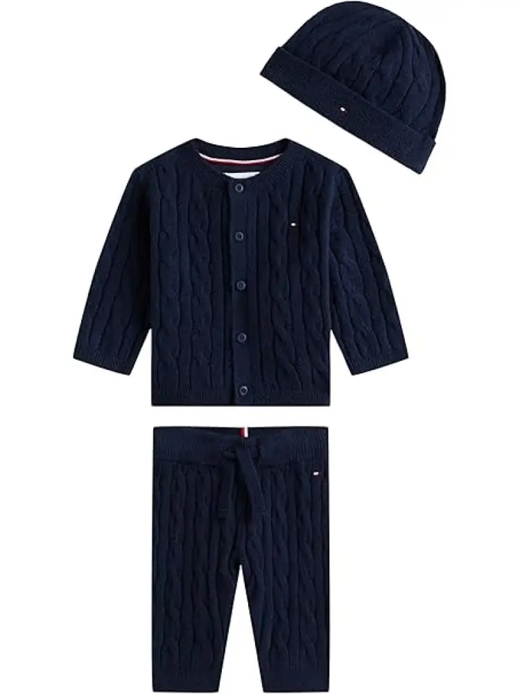 set blu navy neonata mini logo