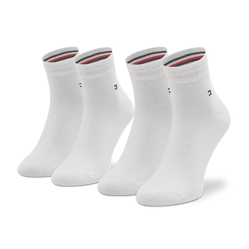 Set di 2 paia di calzini corti unisex Tommy Hilfiger 342025001 Bianco