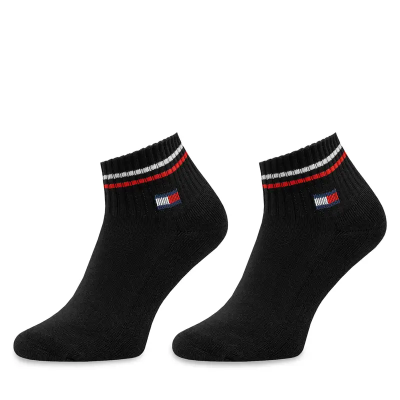 Set di 2 paia di calzini corti unisex Tommy Hilfiger 701228177 Nero