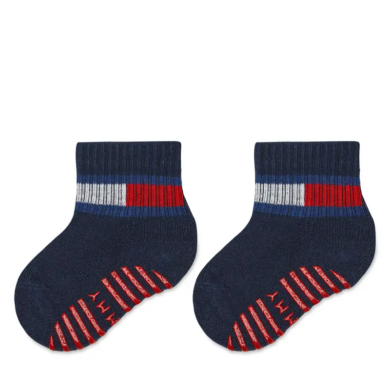 Set di 2 paia di calzini lunghi da bambini Tommy Hilfiger 701226500 Blu scuro